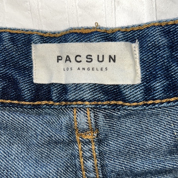 PACSUN  denim mom jean roll tab shorts - Picture 3 of 5